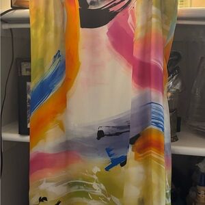 Silk Watercolor Handmade Sheath Dress